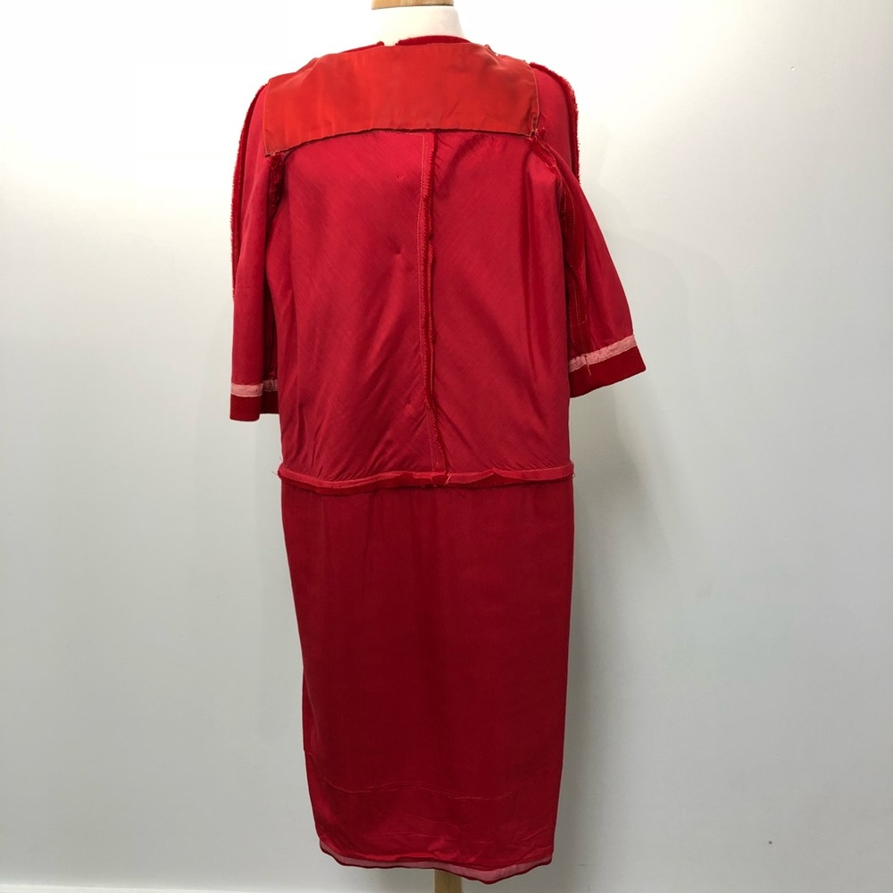 Vintage early 60s red wool Dress - Picture 7 of 8
